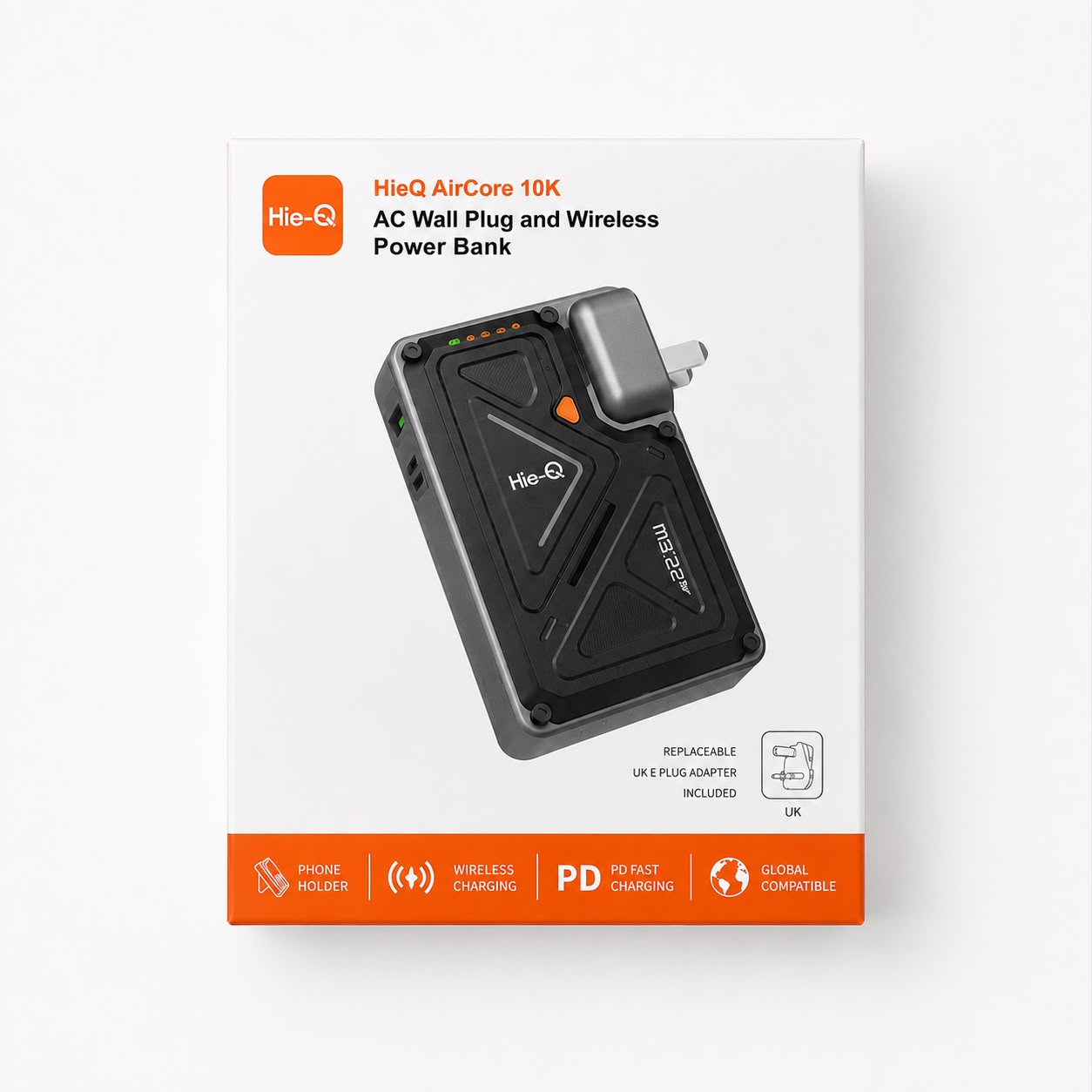 WhatsApp Image 2026-07-26 at 19.54.50 (1) HieQ AirCore 10K 10000mAh Wireless Power Bank with Built-in AC Wall Plug. - Image 1
